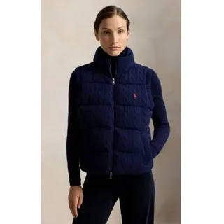 Polo Ralph Lauren für Damen. 211B29132002 Weste aus Wolle und Kaschmir in Marineblau (M), Lässig