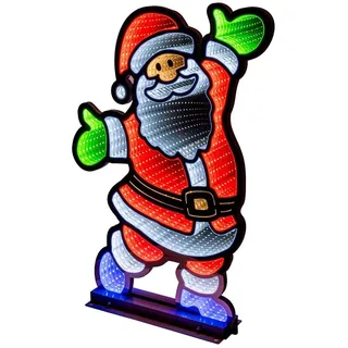 FHS International LED-Weihnachtsmann mit Infinity Effekt 444 SMD LED 41x7x59,5cm 36022