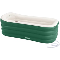 Tubble® Royale Aufblasbare Badewanne - Verwendung als Heiß- und Eisbad - Schneller Aufbau in 1min - Faltbare Badewanne für Erwachsene bis zu 188cm - Emerald Green - 255L