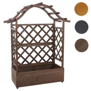 Hochbeet HWC-P66, Pflanz-/Blumenkasten Pflanzkübel Rankgitter Rankhilfe Spalier Holz FSC® 138x110x44