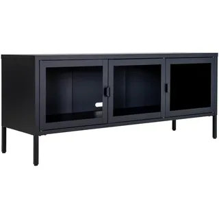 Mid.you Lowboard , Schwarz , Metall , 130x40x55 cm , Wohnzimmer, TV Möbel, Lowboards