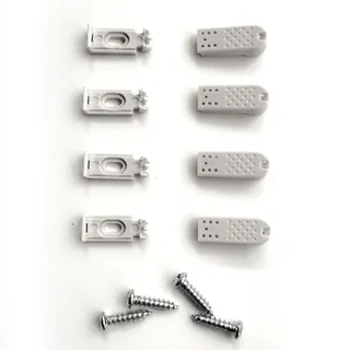 4Kit 8 Stück Plissee Ersatzteile klemmträger, Spannschuhe für verspannte Plissees, für Klebeträger und Stick & Fix Front Klebeplatten