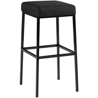 CLP Barhocker Stoff dunkelgrau , Dunkelgrau , Metall , 37x78x37 cm , Esszimmer, Barmöbel, Barhocker