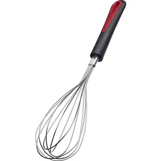 Westmark Schneebesen, Sehr elastische Drähte, Formstabil, Länge: ca. 29 cm, Rostfreier Edelstahl/Kunststoff, Gallant, Midi, Schwarz/Rot/Silber, 29522270