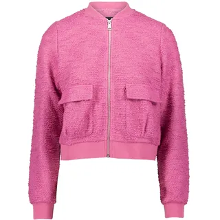 Jackenblazer ZERO "Boucè Jacke mit Reißverschluss", Damen, Gr. 44, pink (raspberry velvet), Obermaterial: 51% Polyester PES. 45% Baumwolle CO. 4% Polyacryl PAN., Blazer Jackenblazer