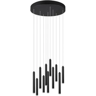 Trio Tubular 11-flg. 40 cm rund schwarz matt