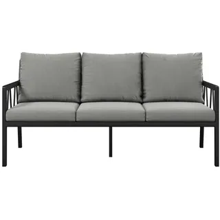 Amatio 3-Sitzer-Bank , Anthrazit, Grau , Metall, Textil , Füllung: Schaumstoff , 177x84.5x81.5 cm , in verschiedenen Größen erhältlich , Gartenmöbel, Gartenbänke, Gartenbänke