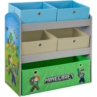 Minecraft KINDERREGAL Blau, Grau, Grün, Multicolor - 60x63.5x30 cm