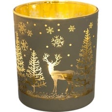 Bild Teelichthalter »Weihnachtsdeko«, (4 St.), mit goldfarbener Innenseite, weiß