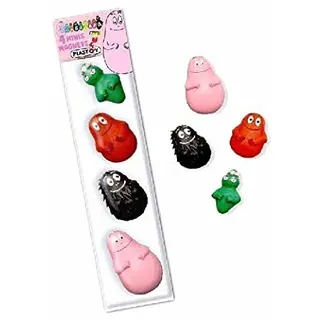 Miniblings 4er Set Barbapapa Magnete - Lustige Starke Kühlschrankmagnete für Magnettafel und Pinnwand - Mini magnetische Figuren aus Kunststoff