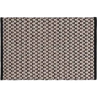 Douceur d'Intérieur Chasca rechteckiger Teppich (60 x 90 cm), Schwarz, Baumwolle/Polyester, Verzierungen und Metallfäden