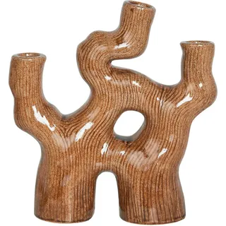 Beliani Blumenvase Steinzeug braun Barbus , Braun , Mode , 31 cm , Dekoration, Vasen, Keramikvasen
