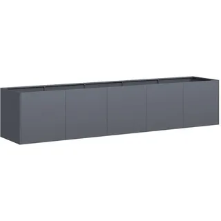 vidaXL Pflanzgefäss Anthrazit 200/40/40 Cm Kaltgewalzter Stahl , Metall , Rechteckig , 40x40x200 cm , Gartenzubehör, Hochbeete
