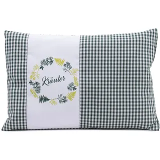 Gözze Kräuter Duftkissen 30 x 20 cm Grün kariert