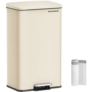 Songmics Mülleimer 40 l Sandbeige