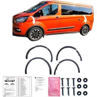 oneway auto accessories Radlaufschutz Radlaufleisten kompatibel mit Ford Transit Custom MK1 Facelift 2018-2023 10 Tlg. mit ABE TÜV