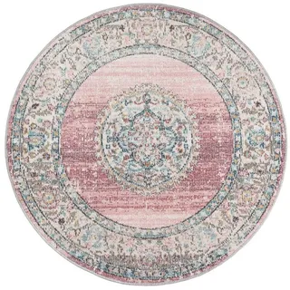 The CarPET Teppich »Palma Orient« rund 4 mm Höhe Outdoor moderner robuster In und Outdoor Teppich, pink