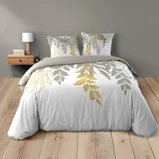 Douceur d'Intérieur Orlana 3-teiliges Bettwäscheset (240 x 220 cm, 100 Prozent Baumwolle