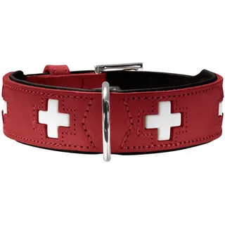 Hunter SWISS Hundehalsband Rot/Schwarz 55