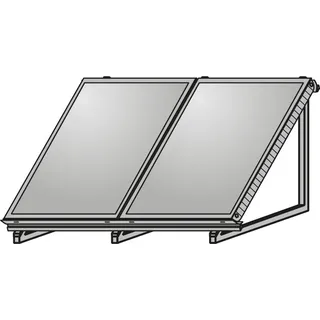 Wolf AluFlex-U Aufstellgerüst Hochformat für 2 Kollektoren F3-1/CFK-1