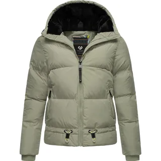 Ragwear Damen Winterjacke mit Kapuze, grün