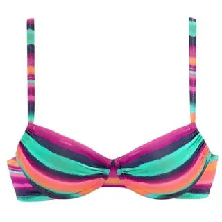 LASCANA Bügel-Bikini-Top »Rainbow« mit seitlicher Regulierung LASCANA bunt-gestreift Gr.36 Cup B