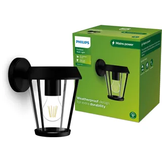 Philips Außenwandleuchte Metall 22,0 cm E27 schwarz