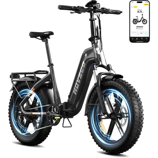 HOVSCO Klapprad E Bike 20 x 4.0 Zoll Fatbike für Erwachsene
