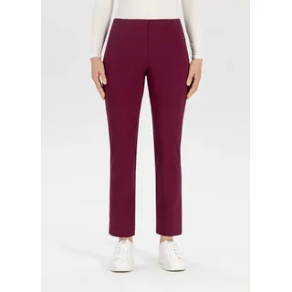 Schlupfhose STEHMANN "Ina", Damen, Gr. 36, N-Gr, lila (beet rot), Web, Obermaterial: 76% Viskose, 21% Polyamid, 3% Elasthan, Basic, Basic schmal knöchellang, Hosen Schlupfhose, innen wärmend angeraut