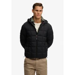 Superdry für Herren. M5012340A Box Quilt Fuji Lite Jacke schwarz, XXL, Lässig, Recyceltes Nylon,