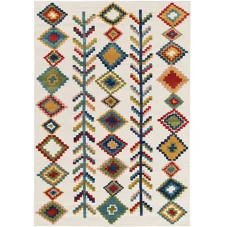 Steffensmeier In- und Outdoorteppich Trosa | Raute | Bunt, 200x290 cm