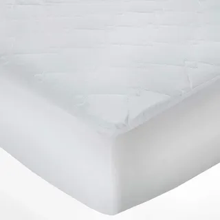 Louisiana Bedding Emma Barclay Matratzenschoner, gesteppt, Polyester, 50% Baumwolle, Weiß