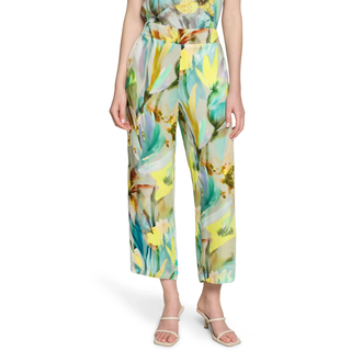 Marlene-Hose BETTY BARCLAY "Marlene-Hose mit elastischem Bund", Damen, Gr. 36, EURO, grün (mint, nature), Obermaterial: 100% Viskose CV., Hosen Marlene-Hose