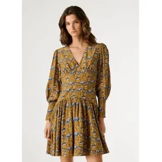 Pepe Jeans für Damen. PL9537799 Kleid Avi gelb (XL), Lässig, Viskose, Langarm