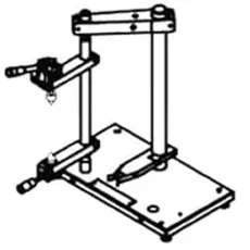 Mahr 5115752 Millimar PVR16 Vertikaler Messständer mit Rillplatte, 2P Typ, 400 mm Höhe, 250 mm schwenkbarer Radius