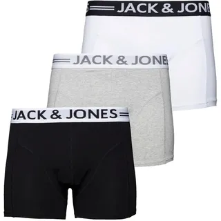 JACK & JONES SENSE TRUNKS unifarben schwarz/weiß L 3er Pack