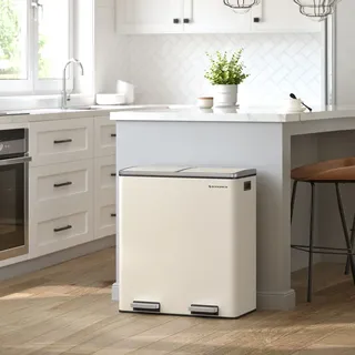 Songmics Mülltrenner 30 l Cremeweiß
