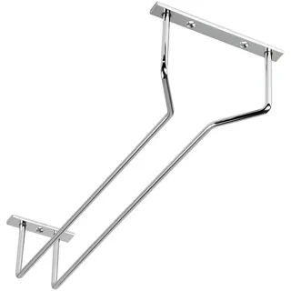SOTECH Gläserhalter f. 1 Glasreihe 120 x 355 x 70 mm Chrom Schrankhalterung | für Weingläser Sektgläser Biertulpen Weinglasregal