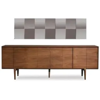 Sideboard mit Spiegel Modernes Luxus Holz JVmoebel - Braun