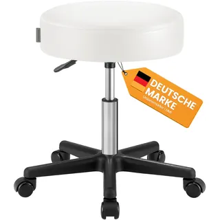 Songmics Bürohocker Kunstleder Wolkenweiß