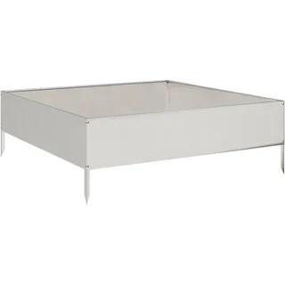 vidaXL Hochbeet 100 x 100 x 33,5 cm Silber