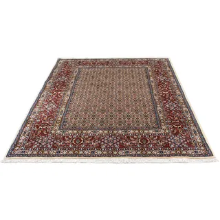 morgenland Wollteppich »Moud Stark Gemustert Beige 231 x 165 cm«, rechteckig, 10 mm Höhe, Unikat mit Zertifikat, beige