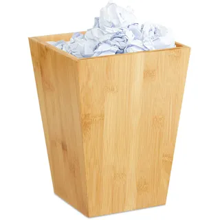 Relaxdays Papierkorb 6 l Natur