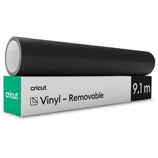 Cricut Removable Vinyl | Black | 9.1m (30 ft) | Self Adhesive Vinyl Roll | For use with all Cricut Cutting Machines