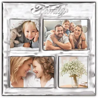 ZEP B78920 Familien-Bilderrahmen Dynasty 30x30 cm 2x 10x10 2x 10x15 Silber - Silber