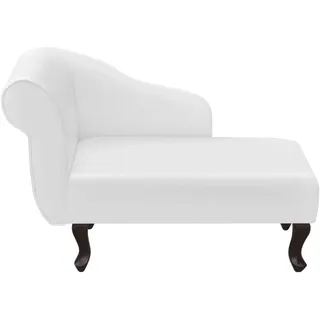 vidaXL Chaiselongue Weiß Kunstleder - Weiß