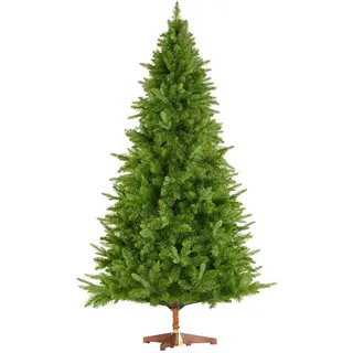 tectake Weihnachtsbaum Cupid, klappbarer Baumständer aus Holz , grün , Grün , Kunststoff , Dreieckig , 220 cm , Dekoration, Weihnachtsdekoration, Christbäume & Zubehör