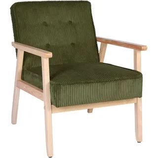 Home Affaire Loungesessel MENONRI Cord 64 x 83 x 77 cm Grün