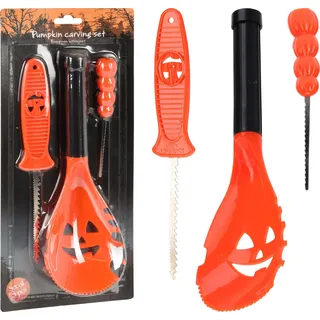 Kürbis Schnitzset 3tlg. HALLOWEEN - Orange