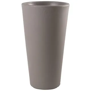 8 seasons Design Shining Classic Pot L, LED Pflanzkübel 39 x 70 cm (Taupe), E27 Fassung inkl. Leuchtmittel in warmweiß, beleuchteter Pflanzkübel für innen + außen, Blumenkübel